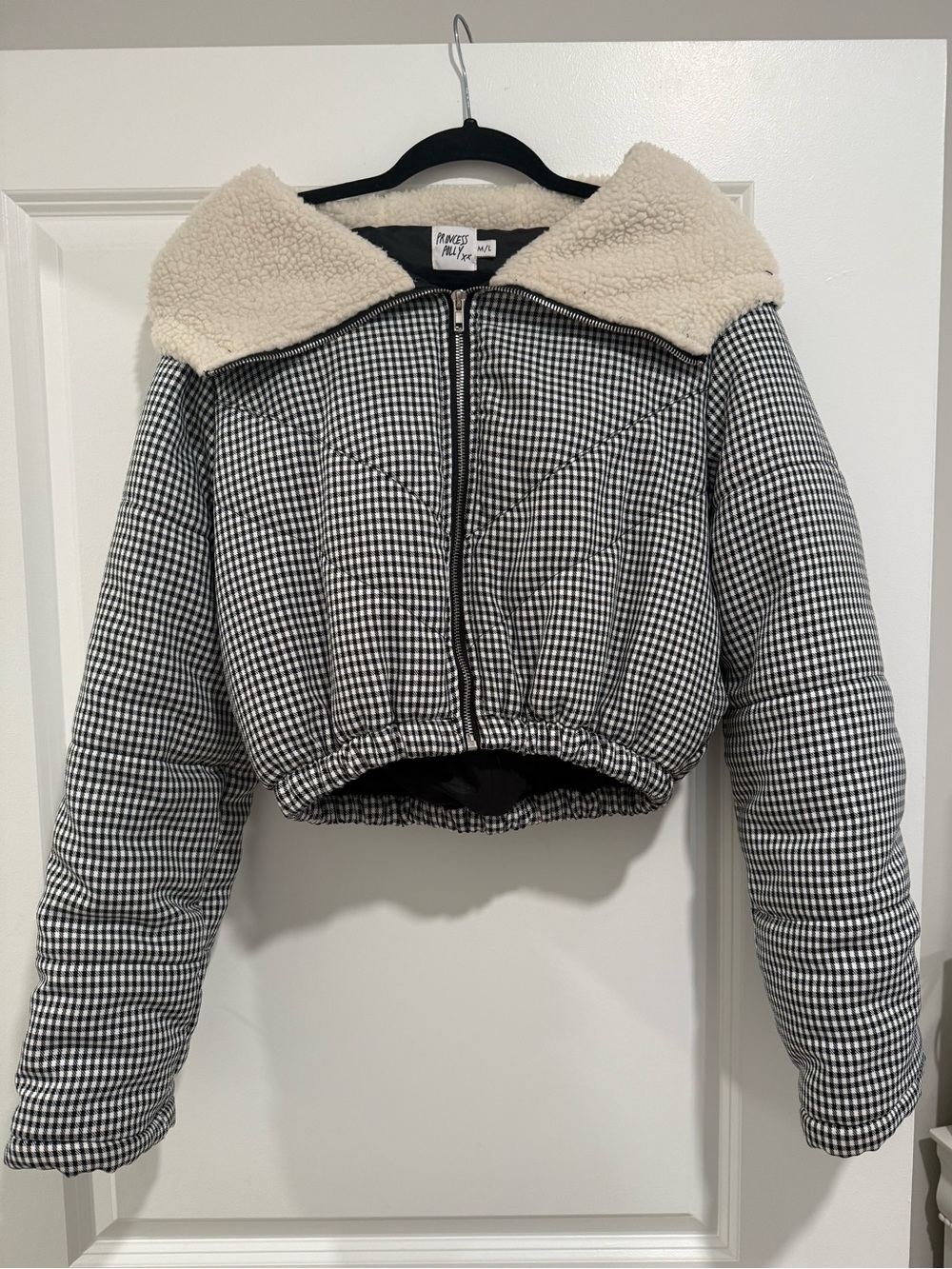 Princess Polly Black/White cropped jacket